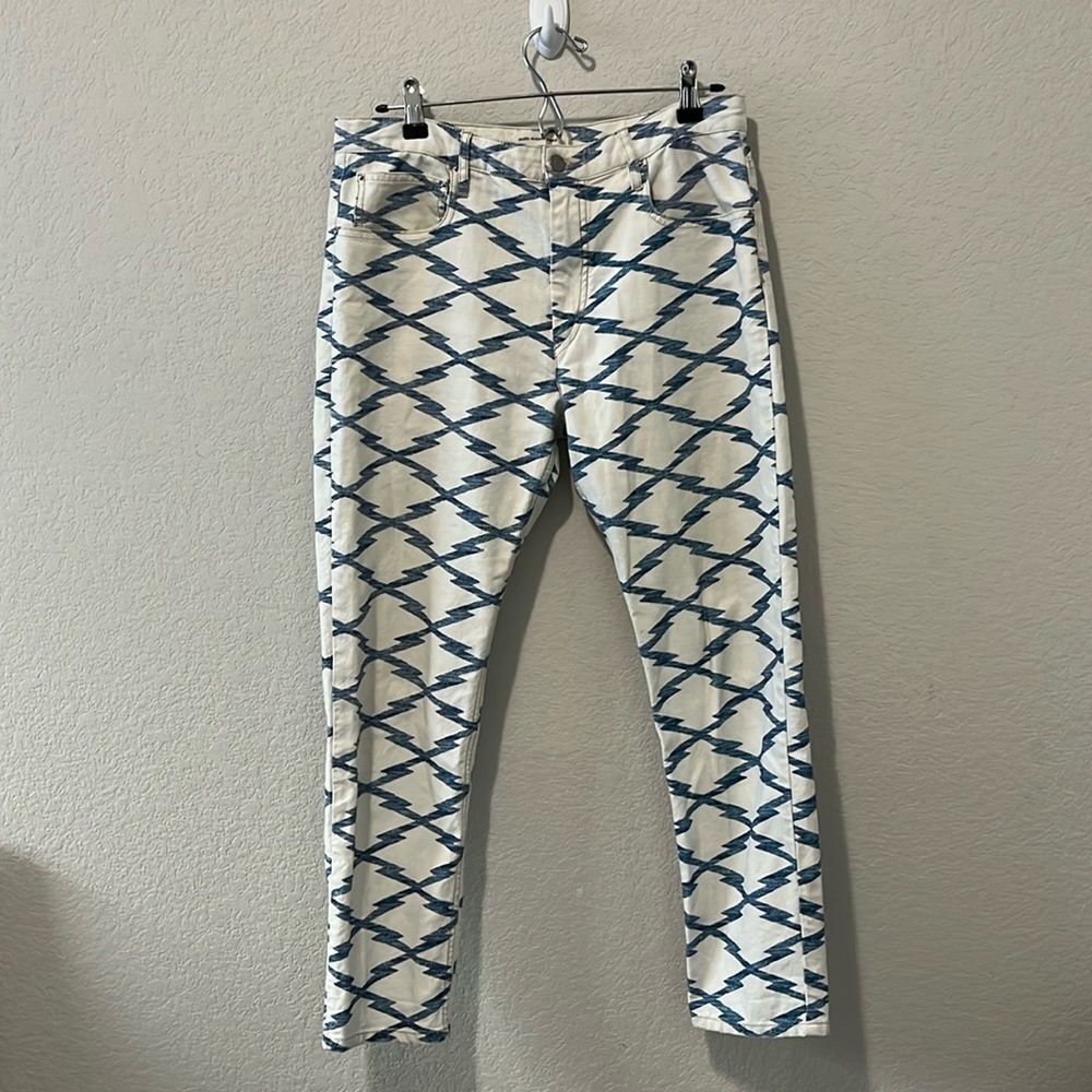 ISABEL MARANT ETOILE, Ikat Nessa Printed Cropped Jeans, Size 38  (US, Size 6)